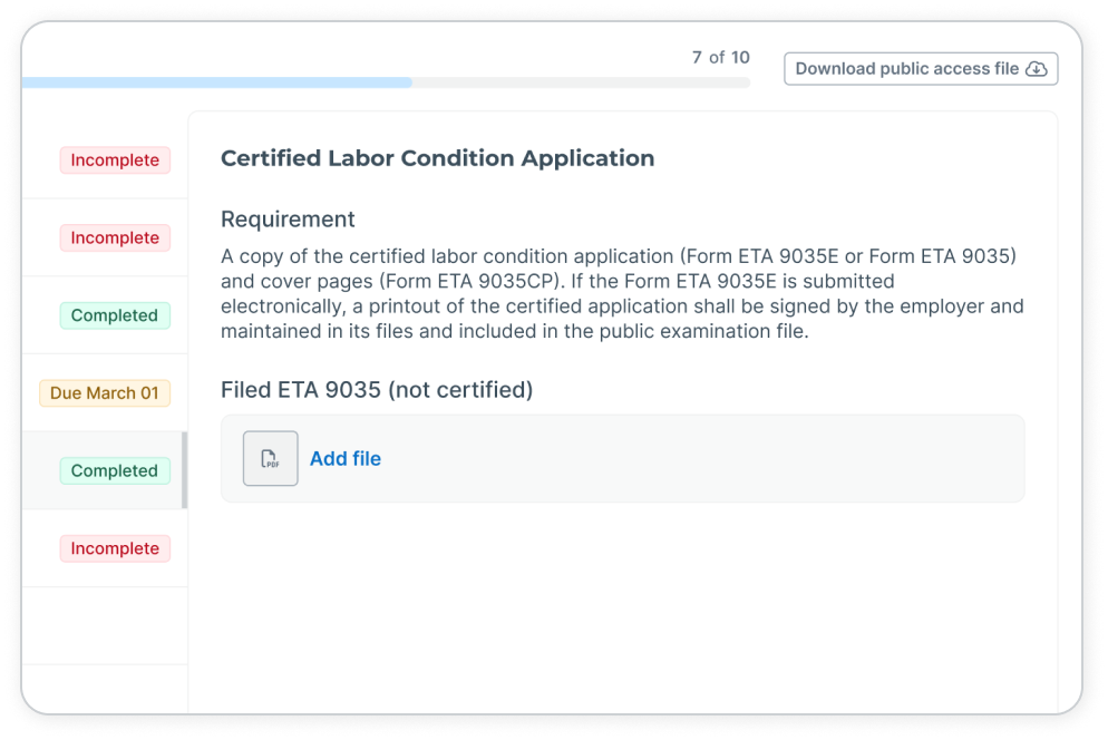 Ensure compliance screenshot